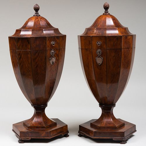 PAIR OF REGENCY INLAID MAHOGANY 3b98bb