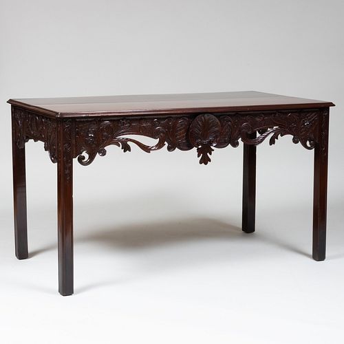 FINE GEORGE III CARVED MAHOGANY