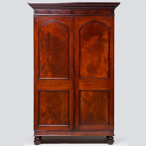 WILLIAM IV MAHOGANY ARMOIRE, IN