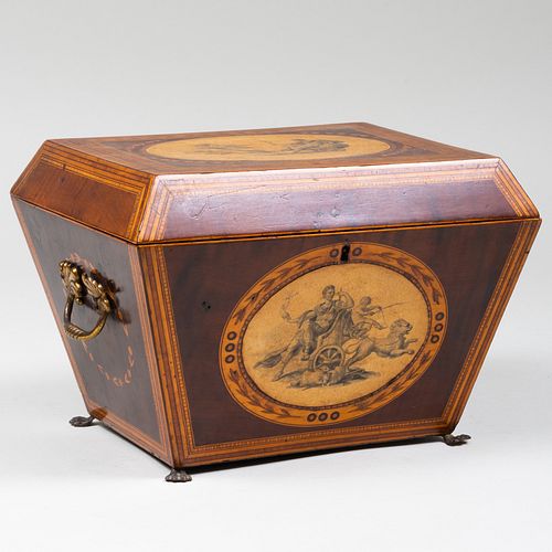 FINE REGENCY INLAID MAHOGANY SEWING