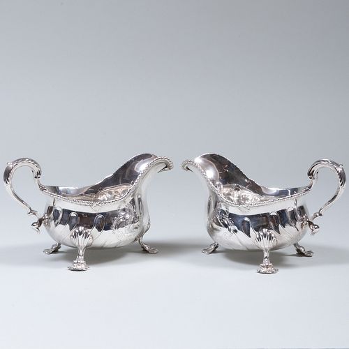 PAIR OF EARLY GEORGE III SILVER