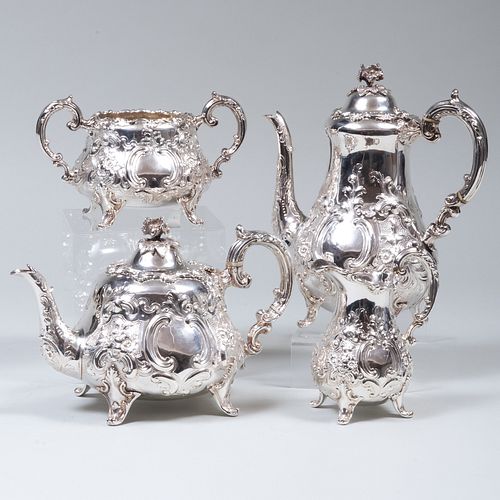 VICTORIAN FOUR-PIECE TEA AND COFFEE
