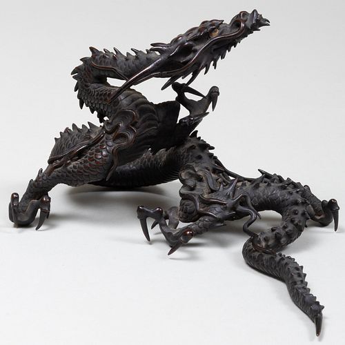 JAPANESE BRONZE DRAGONSigned Nihonkoku.

5