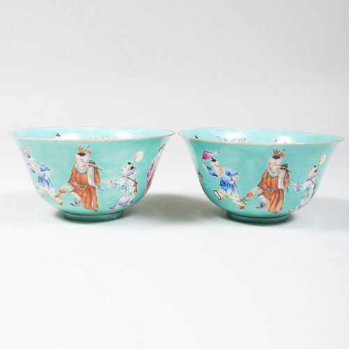 PAIR OF CHINESE TURQUOISE GLAZED