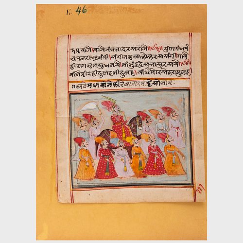 INDIAN SCHOOL FIVE SCENESAll gouache 3b9998