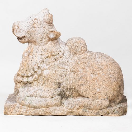 INDIAN GRANITE FIGURE OF NANDI