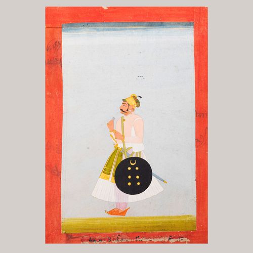 INDIAN SCHOOL TWO FIGURESTwo gouache 3b999e