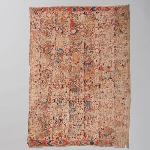 JAVANESE PAINTED CLOTH TEMPLE HANGING5 3b99a0