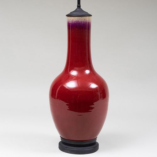 CHINESE COPPER RED GLAZED PORCELAIN