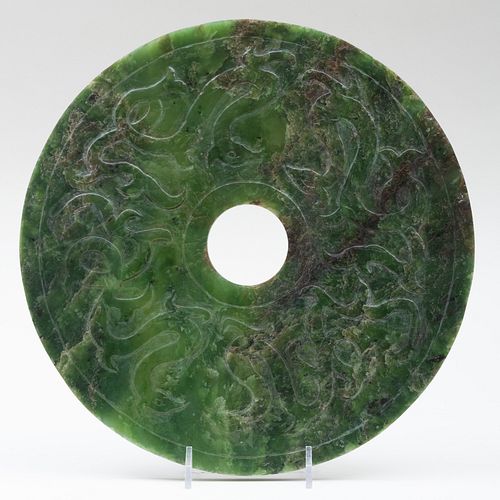 CHINESE ARCHAISTIC JADE BI DISK10