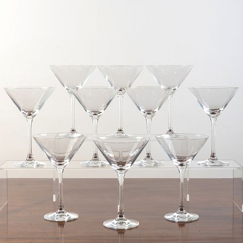 SET OF TEN MARTINI GLASSESUnmarked.

7