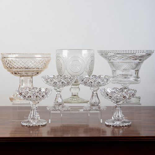 GROUP OF CUT GLASS SERVING WARESComprising:

A