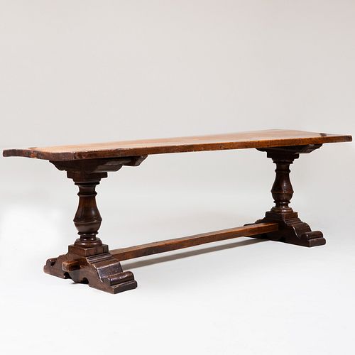 FINE ITALIAN BAROQUE WALNUT TRESTLE 3b9b3b