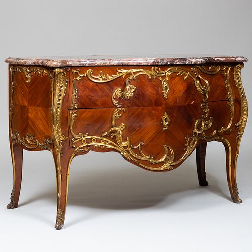 LOUIS XV STYLE ORMOLU MOUNTED TULIPWOOD 3b9b45