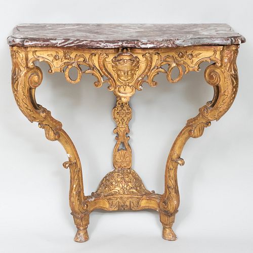 LOUIS XV GILTWOOD CONSOLE TABLEFitted 3b9b4f