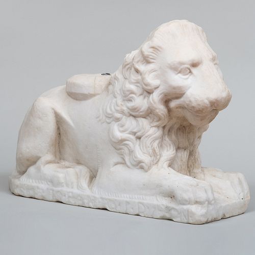 CARVED MARBLE MODEL OF A RECUMBENT 3b9b5d