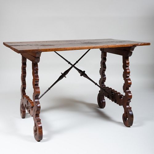 ITALIAN BAROQUE WALNUT AND IRON