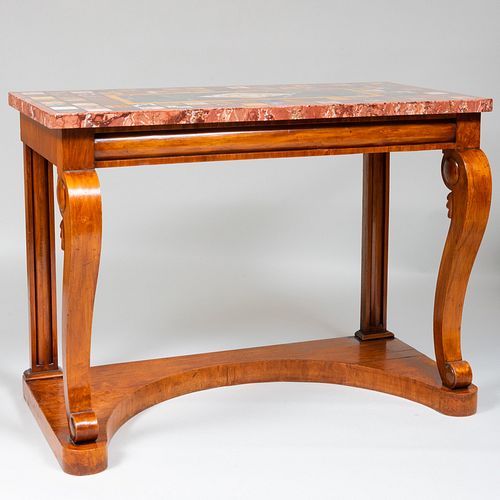 CONTINENTAL WALNUT CONSOLE TABLE