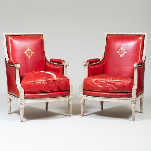 PAIR OF LOUIS XVI CREAM-PAINTED