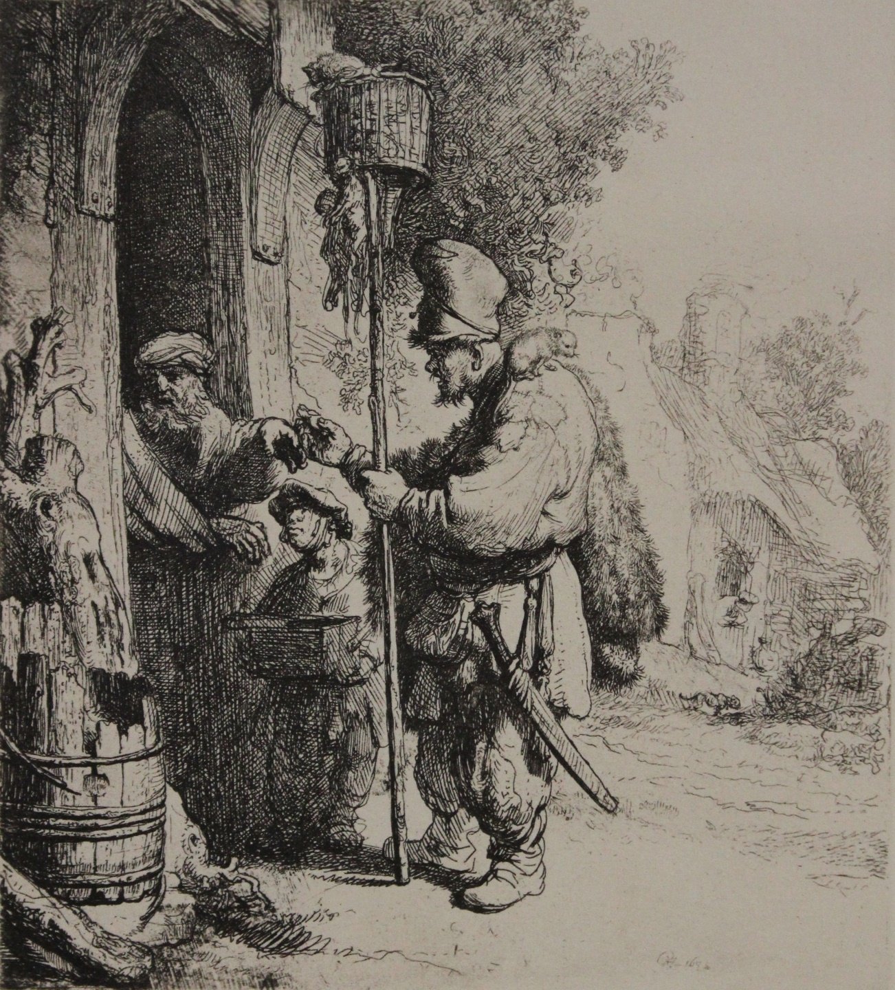 REMBRANDT (AFTER). Etching. "The