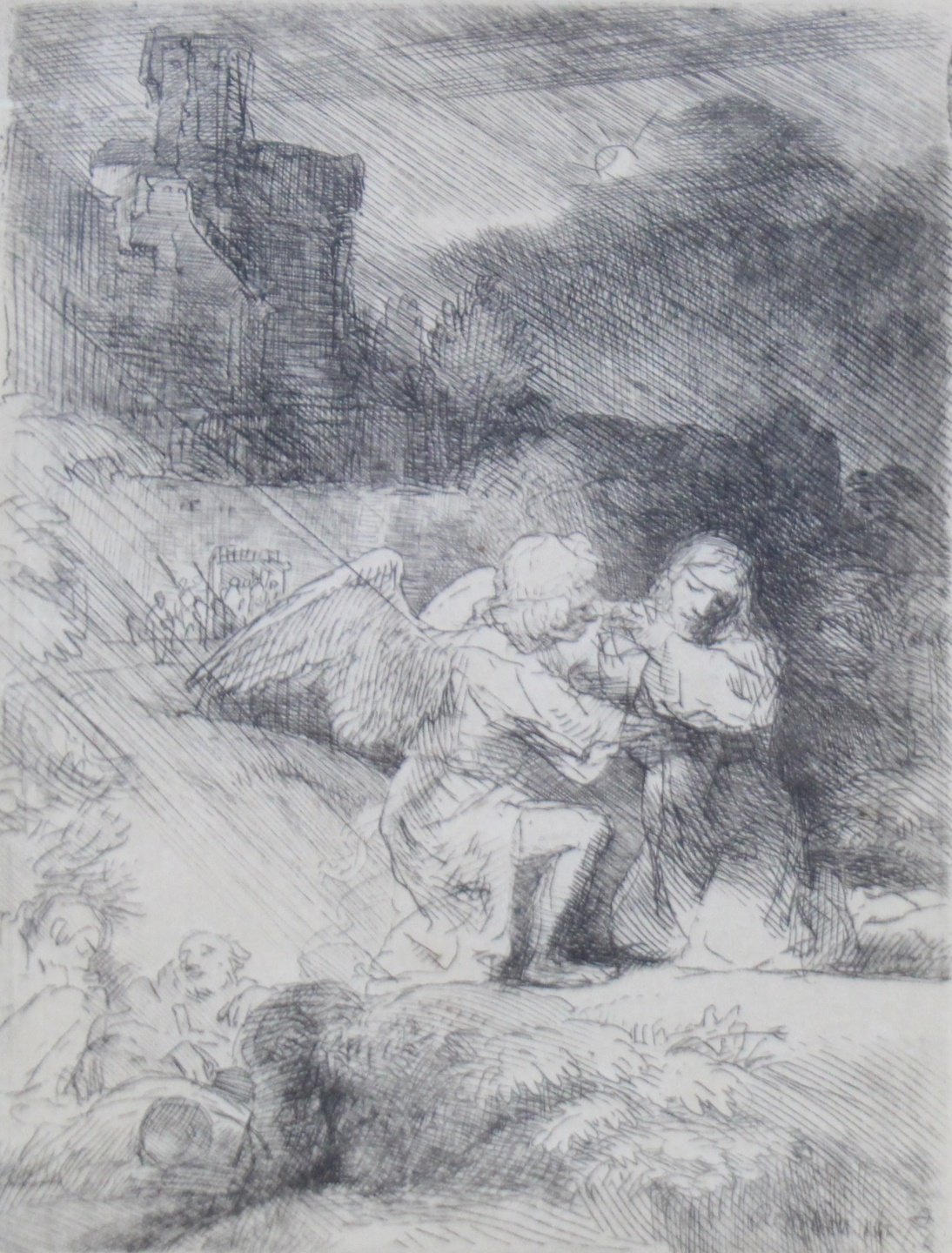 REMBRANDT (AFTER). Etching. "The