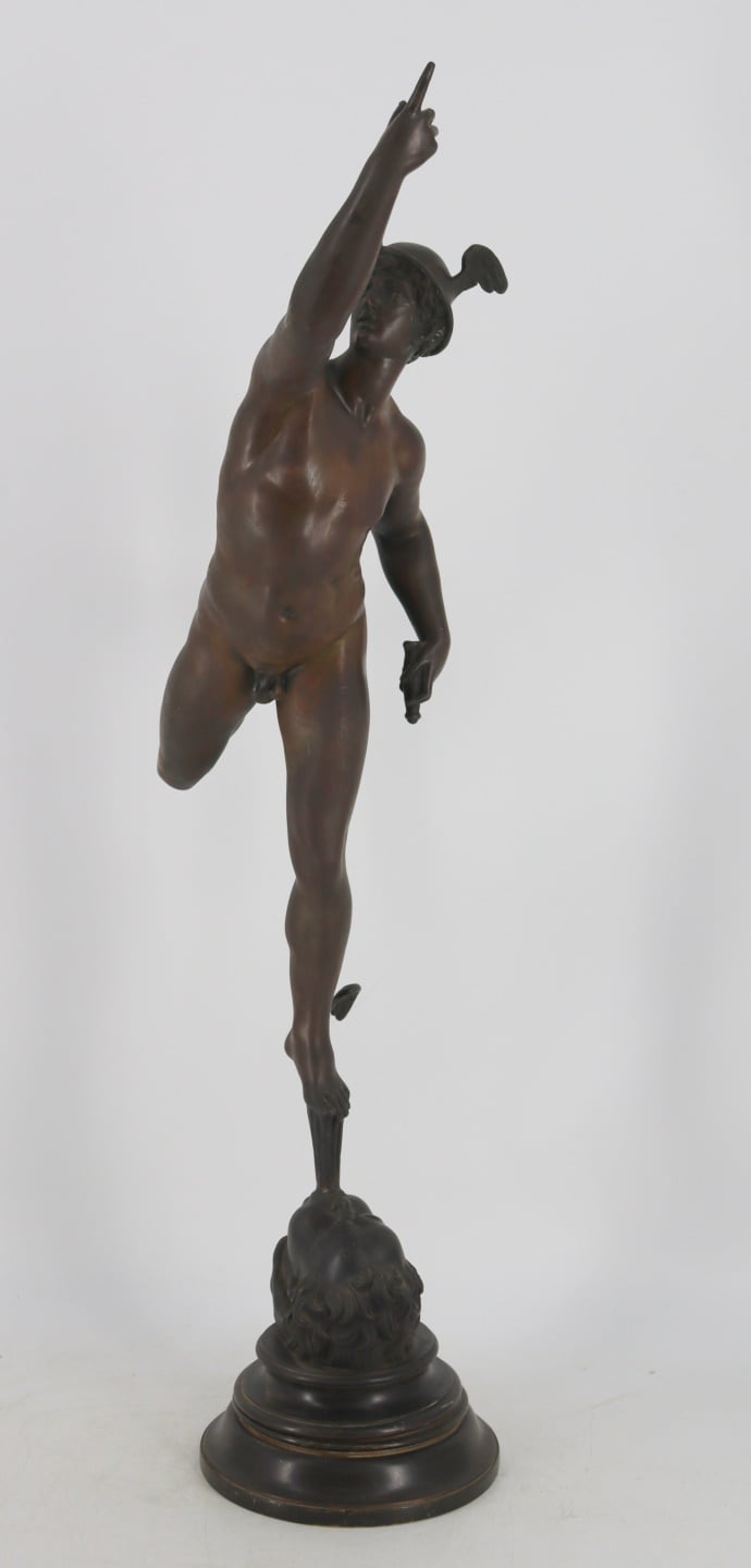 LARGE SPELTER METAL SCULPTURE OF