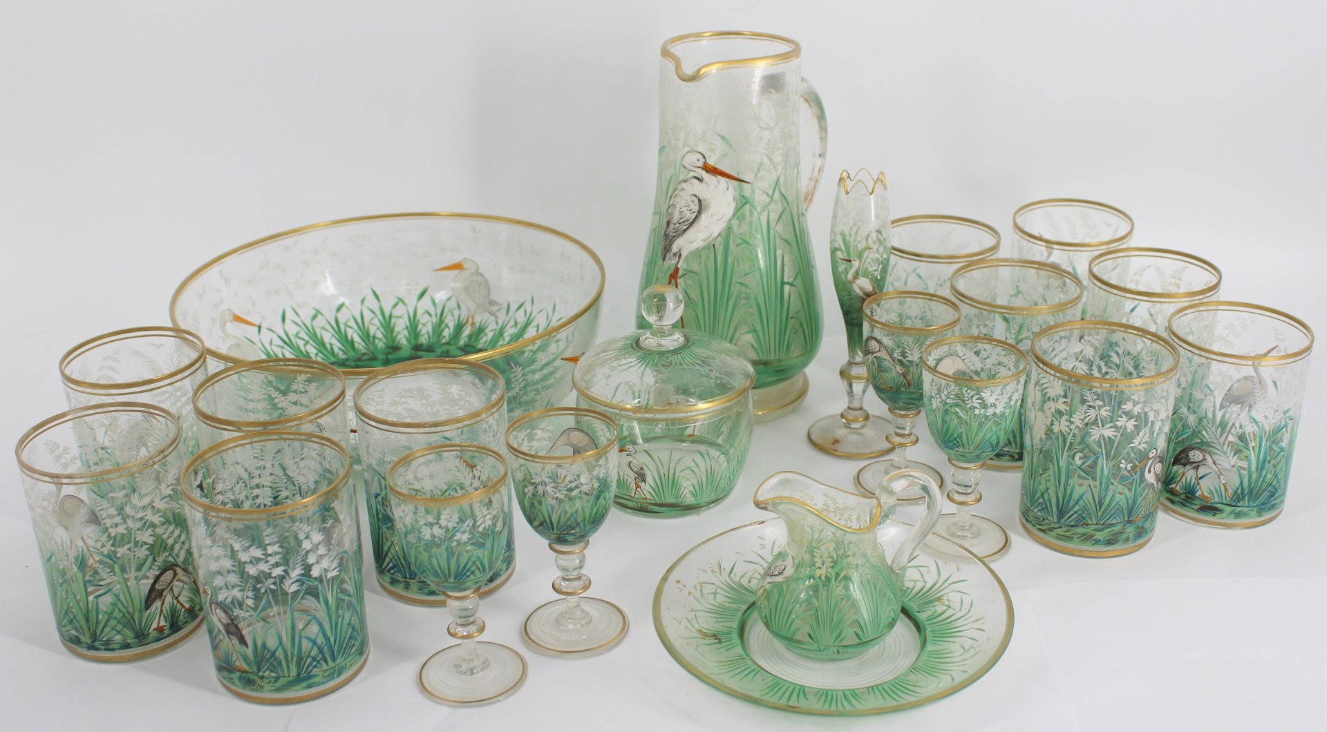 ATTR. MOSER ENAMEL DECORATED GLASS