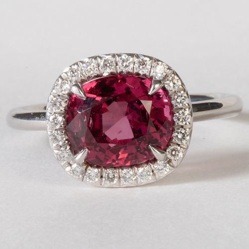 PLATINUM, RED SPINEL AND DIAMOND