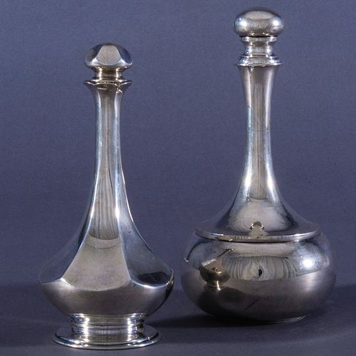 TWO AMERICAN SILVER SCENT BOTTLESEach