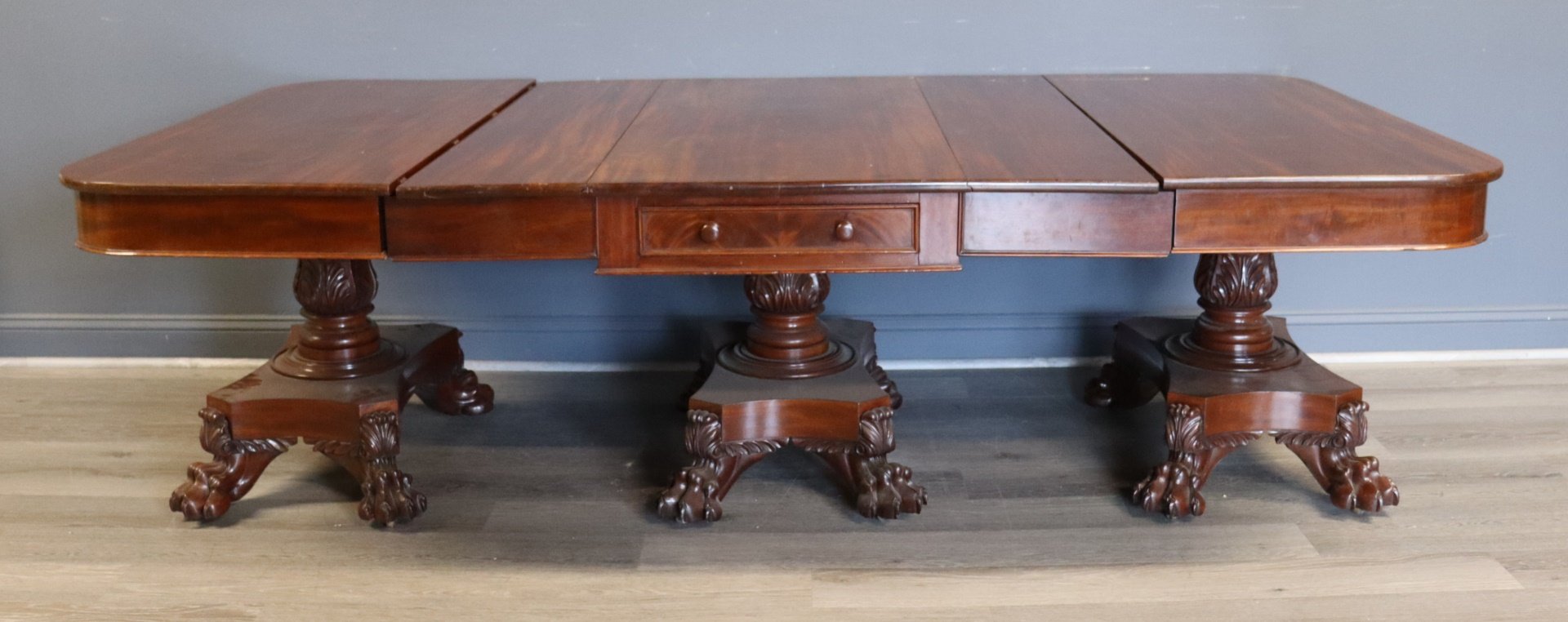 WILLIAM IV MAHOGANY TRIPLE PEDESTAL 3b9e41