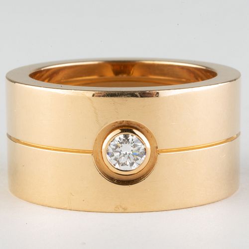 CARTIER 18K GOLD AND DIAMOND DOUBLE