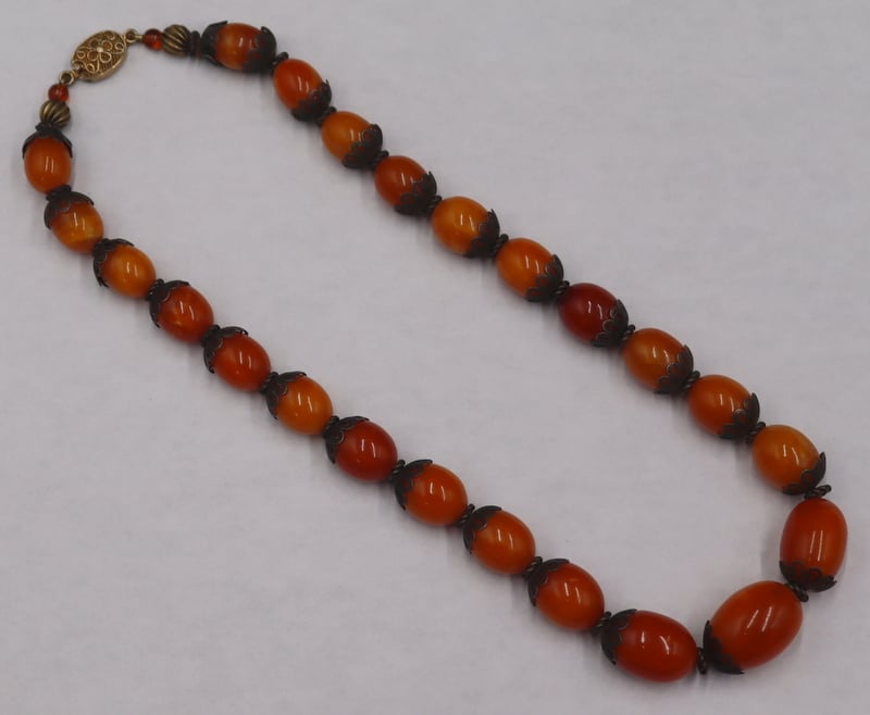 JEWELRY GRADUATED AMBER BEADED 3b9eec