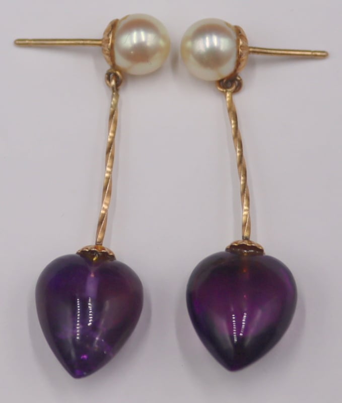 JEWELRY. 14KT GOLD, PEARL, AND