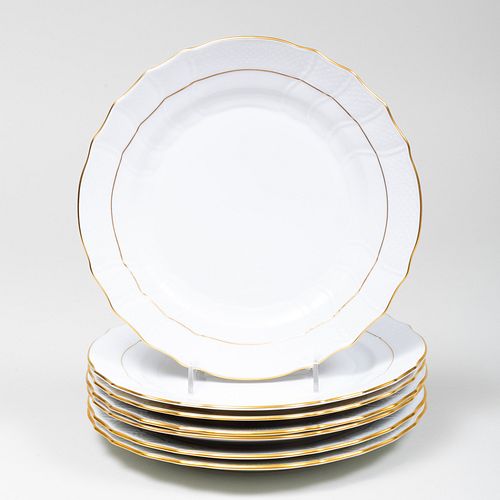 SET OF SIX HEREND PORCELAIN DINNER