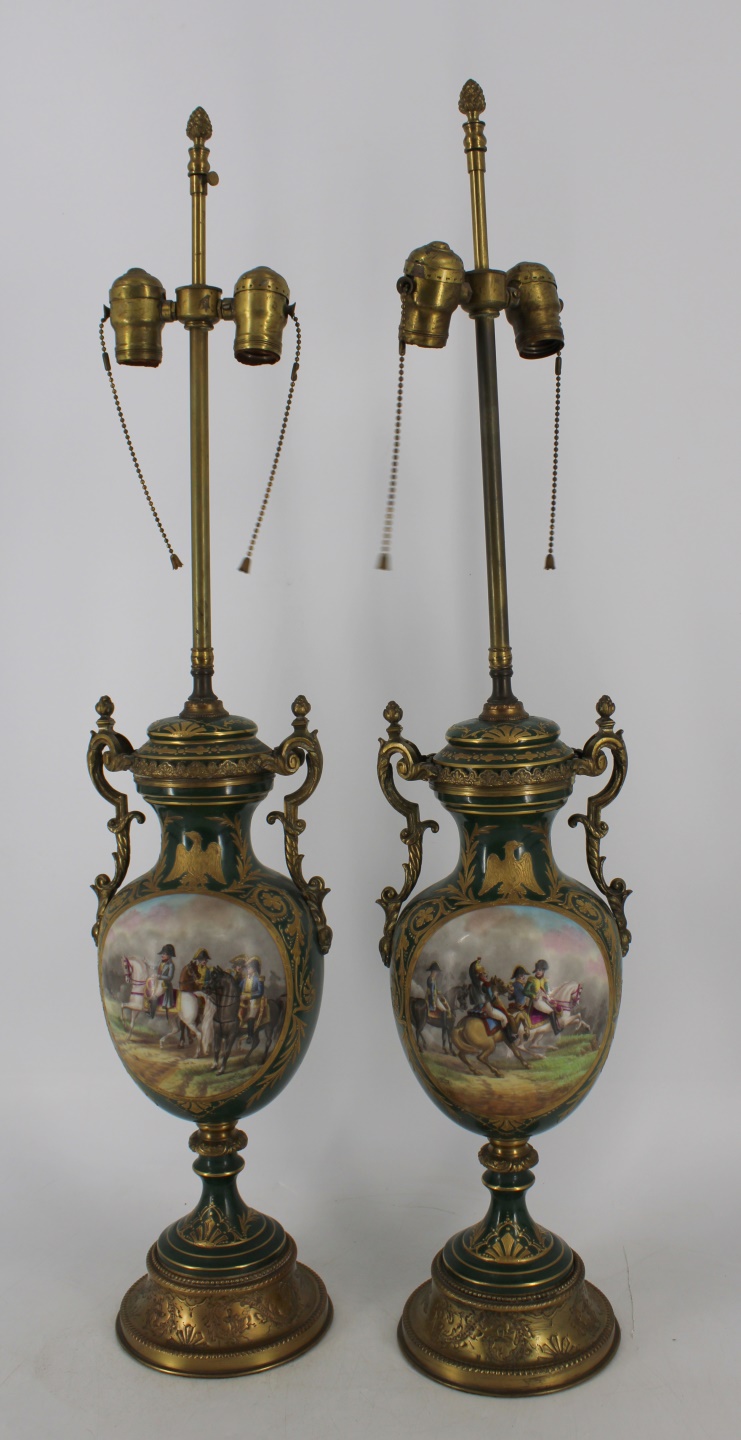 A PAIR OF SEVRES BRONZE MOUNTED 3ba063