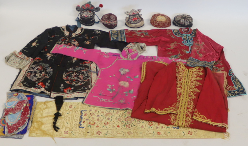 ASSORTED GROUPING OF ASIAN TEXTILES  3ba0de