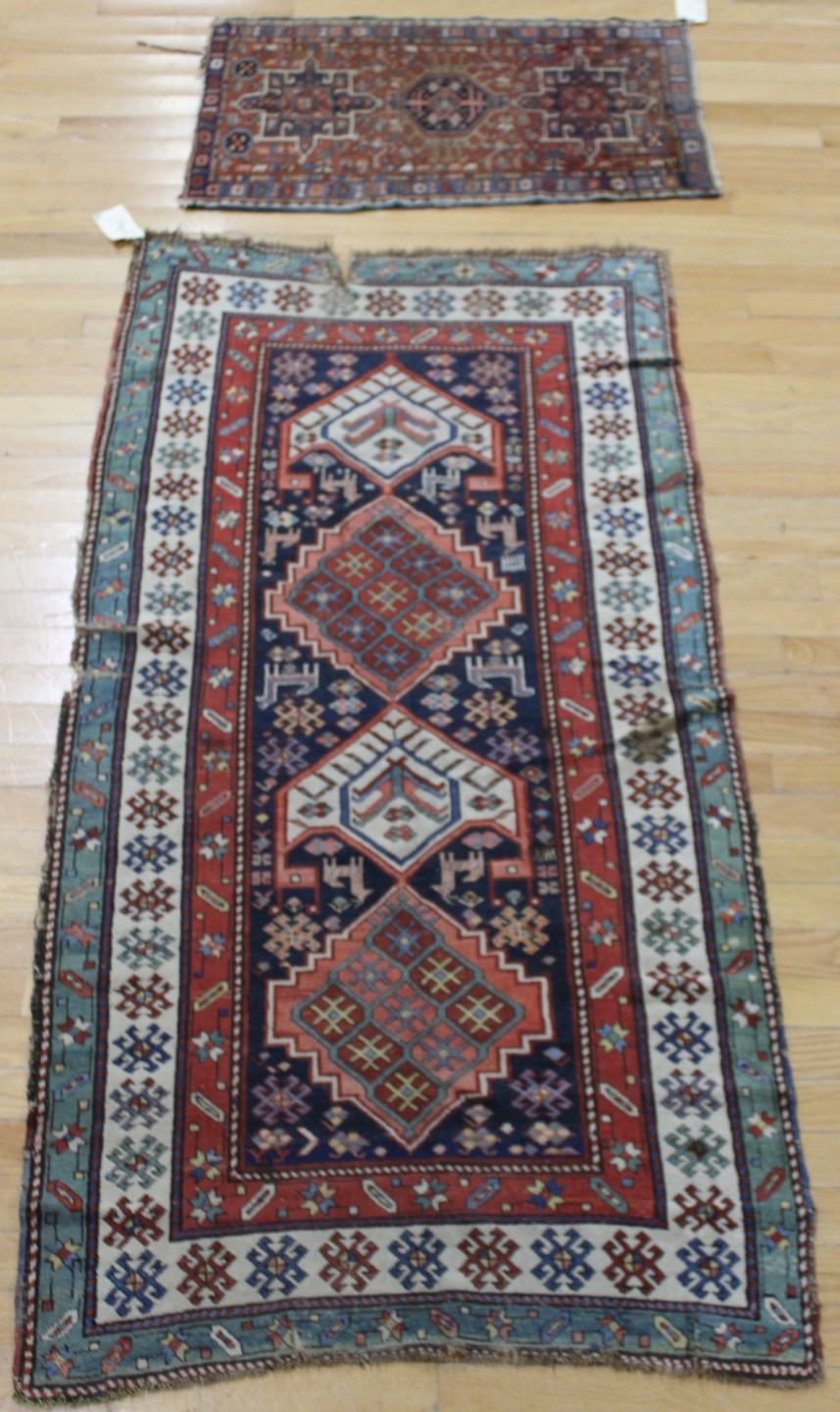 2 ANTIQUE AND FINELY HAND WOVEN 3ba0eb