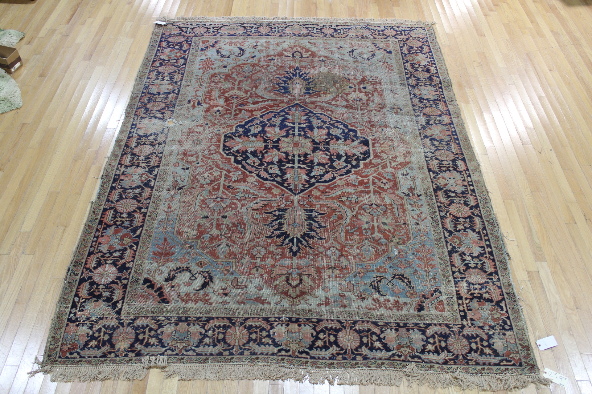 ANTIQUE AND FINELY HAND WOVEN HERIZ 3ba0f2