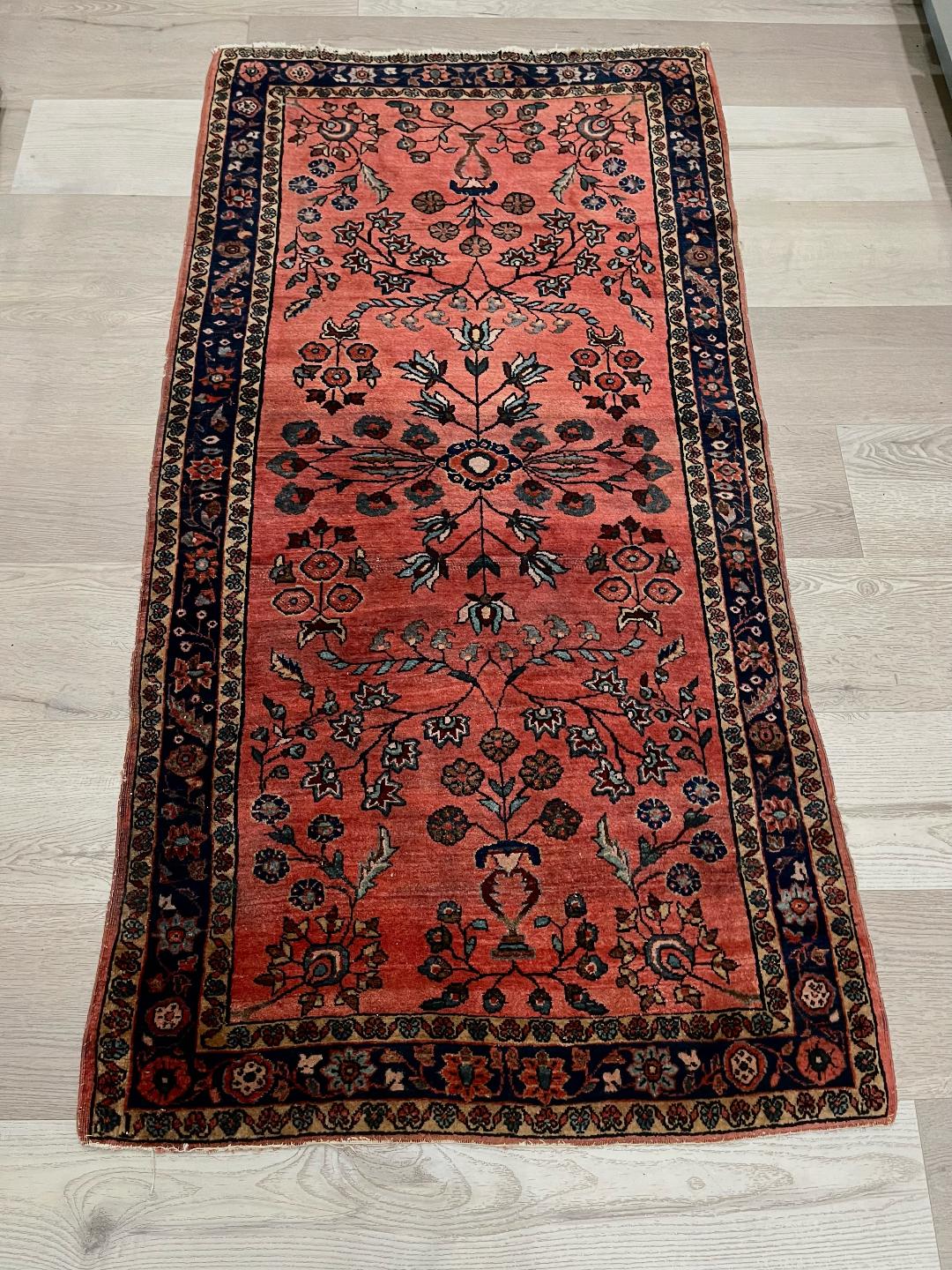 ANTIQUE AND FINELY HAND WOVEN SAROUK 3ba106