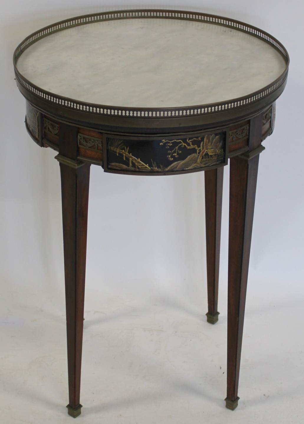 ANTIQUE CHINOISERIE DECORATED MARBLETOP 3ba116