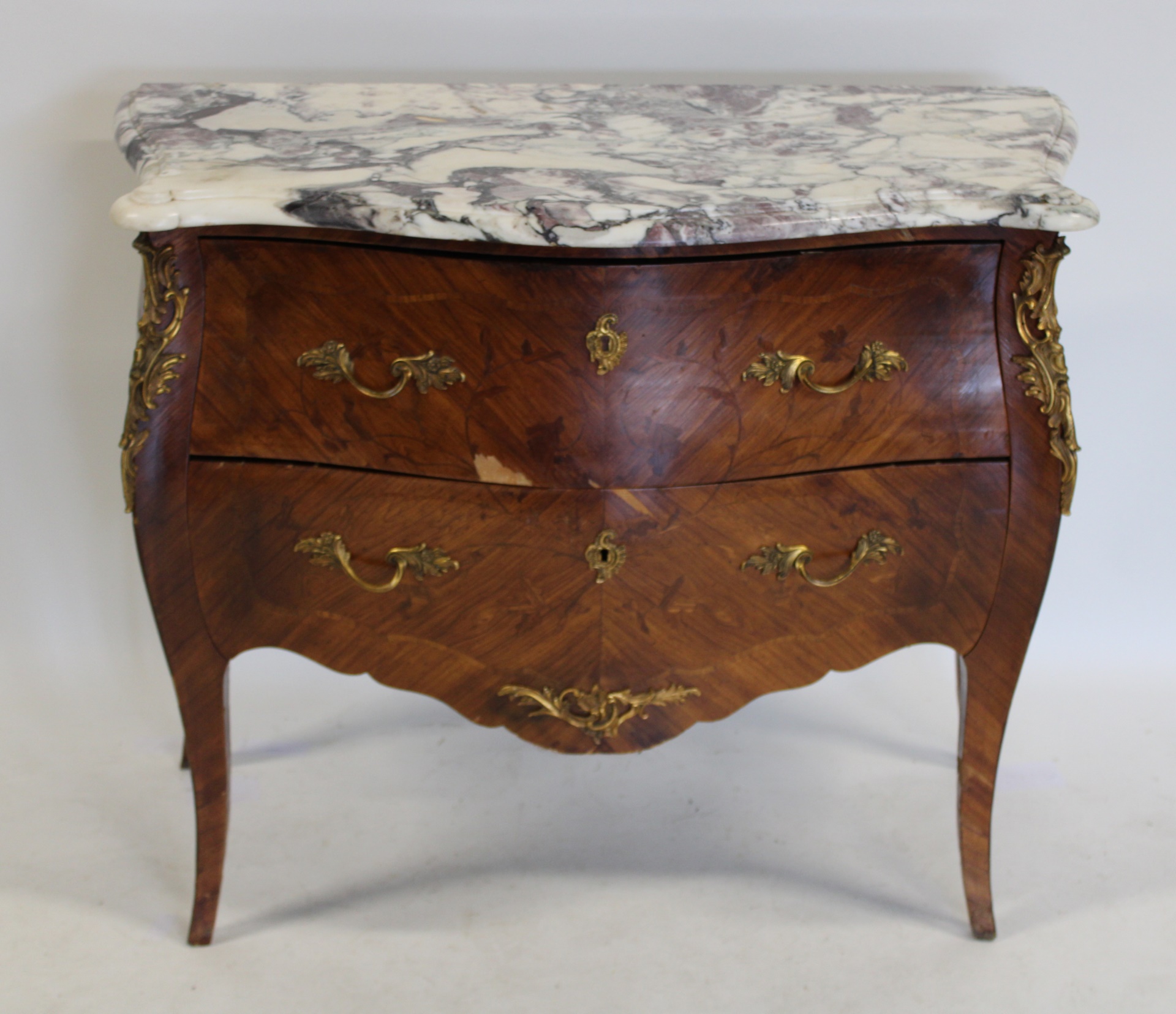 LOUIS XV STYLE INLAID MARBLETOP 3ba117