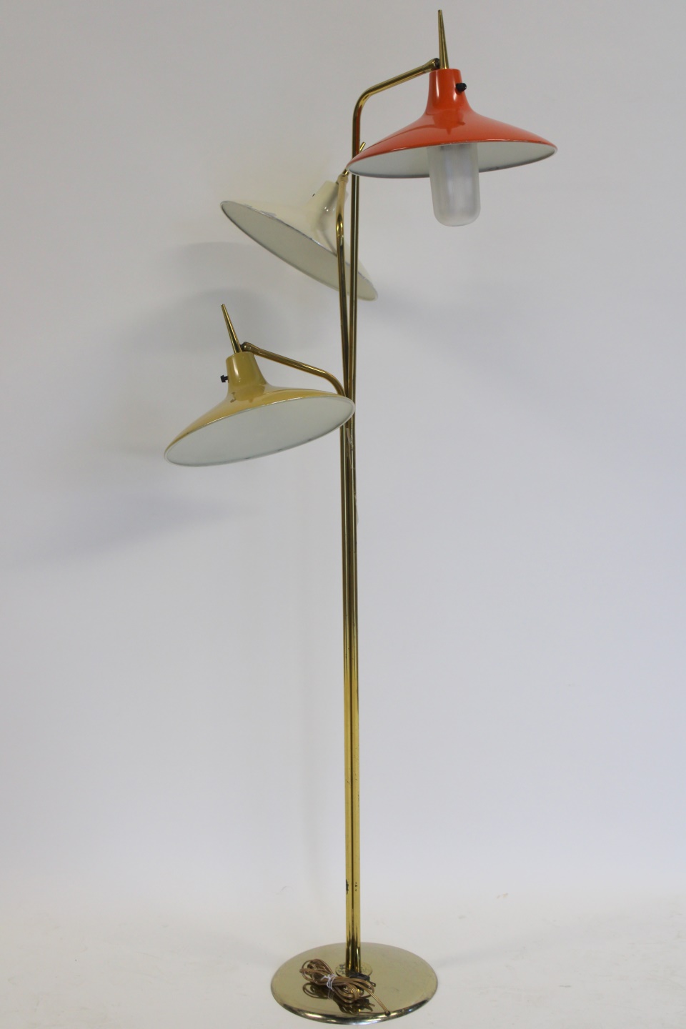 MIDCENTURY BRASS STANDING LAMP 3ba137