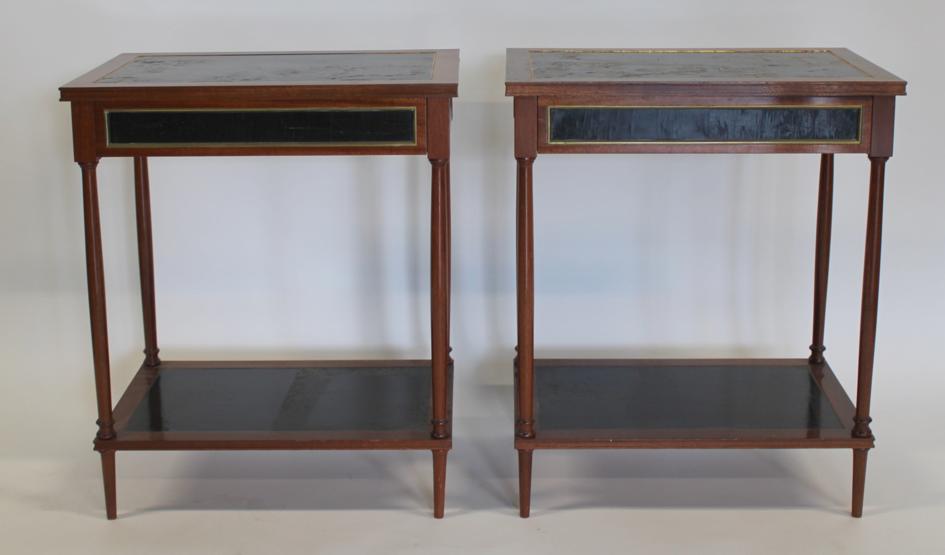 A VINTAGE QUALITY PAIR OF MAHOGANY 3ba132