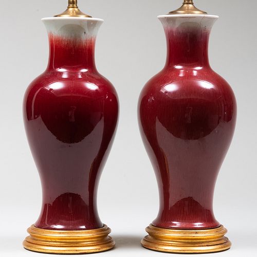 PAIR OF CHINESE COPPER RED PORCELAIN 3ba19b