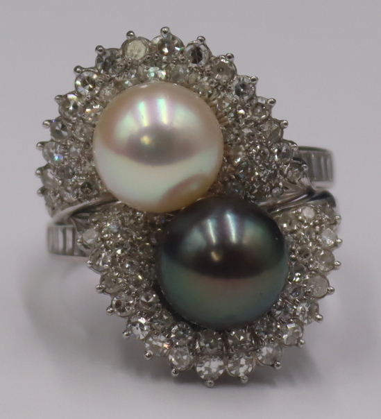 JEWELRY. (2) 18KT GOLD, PEARL,