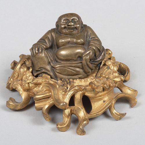 ORMOLU-MOUNTED CHINESE BRONZE BUDDHA2