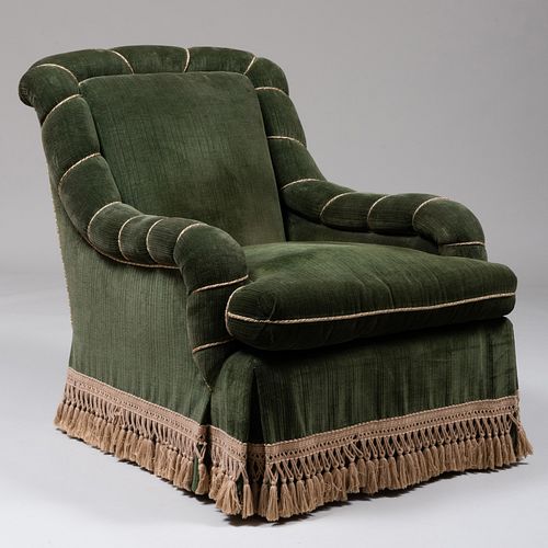 GREEN VELVET UPHOLSTERED ARMCHAIRWith 3ba1ea