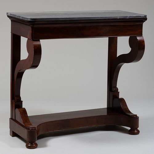 LOUIS PHILIPPE MAHOGANY CONSOLE 3ba1f8