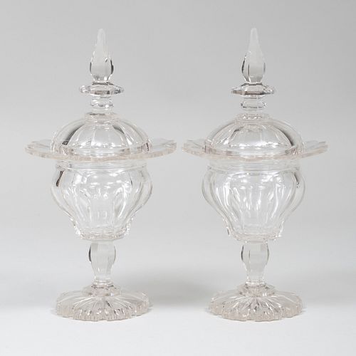 PAIR OF ENGLISH CUT GLASS SWEETMEAT 3ba205