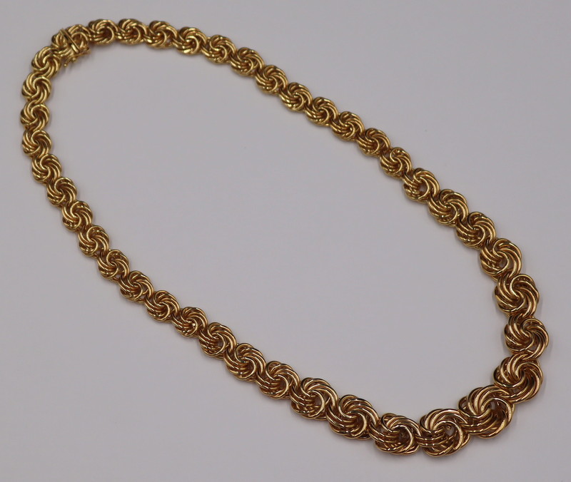 JEWELRY. ITALIAN 14KT GOLD CHAIN